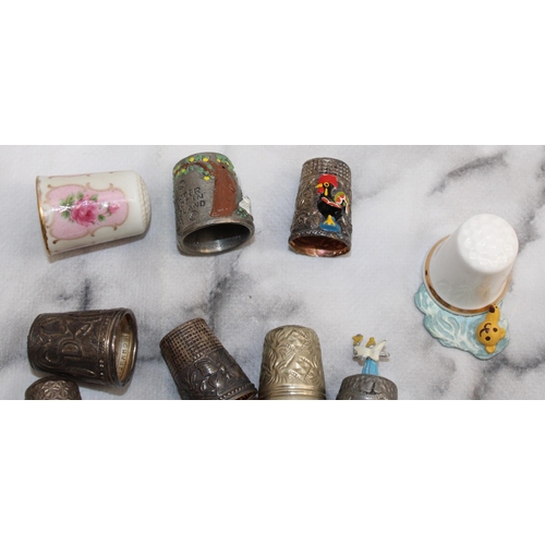 86 - Thimble Collection including 4 Silver - All others various conditions