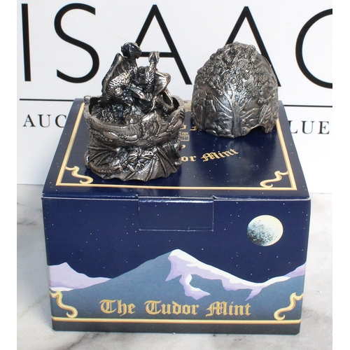 94 - 5 x Boxed Myth And Magic Sculpture By The Tudor Mint Including
3123 Dragon King
3138 Wizard Mountain... 