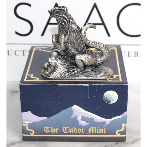 94 - 5 x Boxed Myth And Magic Sculpture By The Tudor Mint Including
3123 Dragon King
3138 Wizard Mountain... 