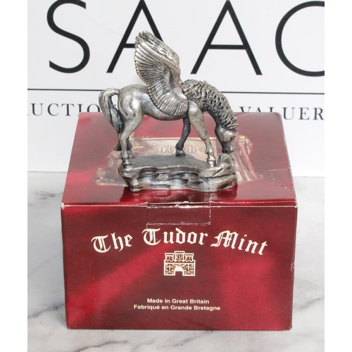 96 - 5 x Boxed Myth And Magic Sculpture By The Tudor Mint Including 
3040 The Fire Wizard
3038 Pegasus
30... 