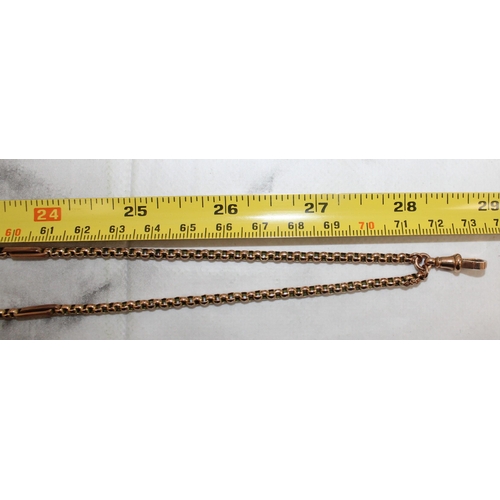 650 - Stamped 9ct Gold Watch Chain Total Weight-27.71g