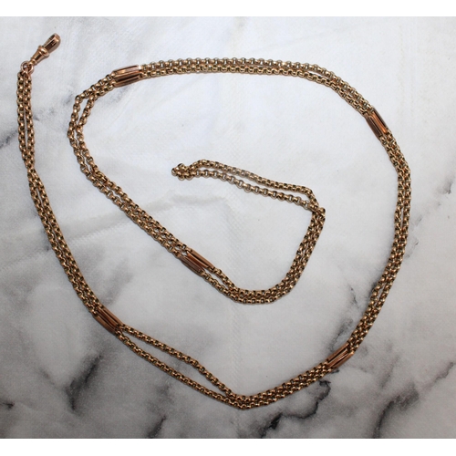 650 - Stamped 9ct Gold Watch Chain Total Weight-27.71g