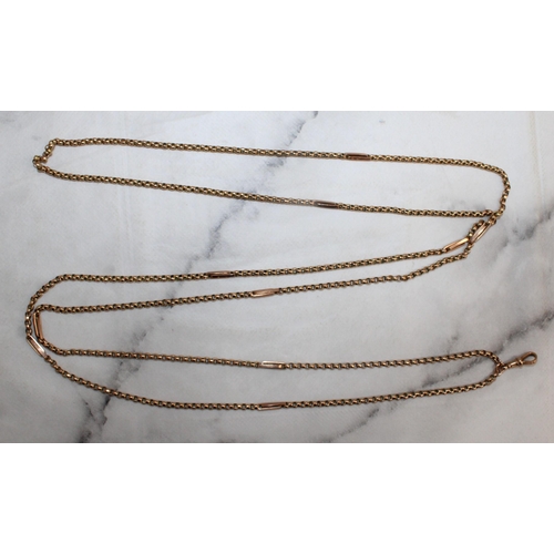 650 - Stamped 9ct Gold Watch Chain Total Weight-27.71g