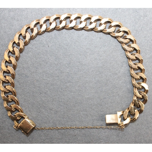 651 - Stamped 375 Gold Bracelet Total Weight-35.69g