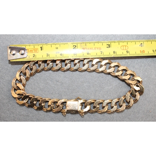 651 - Stamped 375 Gold Bracelet Total Weight-35.69g