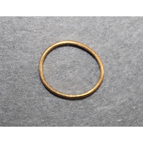 654 - Stamped 22 Gold Band Ring Size- L Total Weight-1.78g