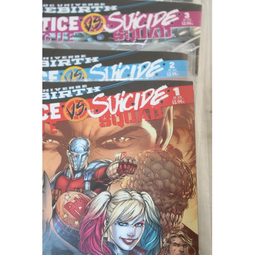 1 - A Selection Of Comics Including 
Superman Rebirth
Flash Rebirth
Green Arrow Rebirth
Suicide Squad Re... 