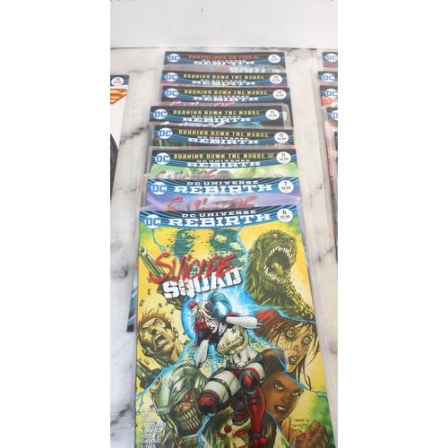 1 - A Selection Of Comics Including 
Superman Rebirth
Flash Rebirth
Green Arrow Rebirth
Suicide Squad Re... 