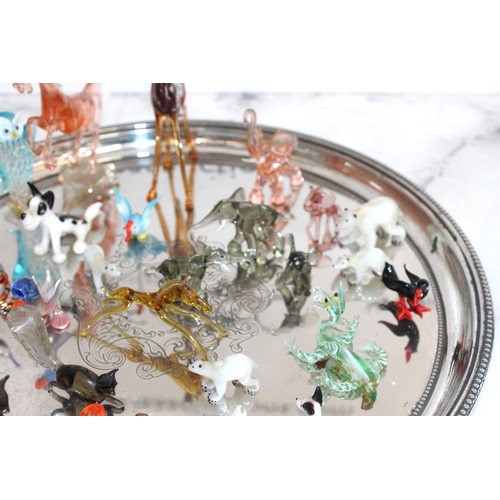 98 - A Collection Of Glass Ornamental Animals 
Tallest 16.5cm 
TRAY NOT INCLUDED
COLLECTION ONLY