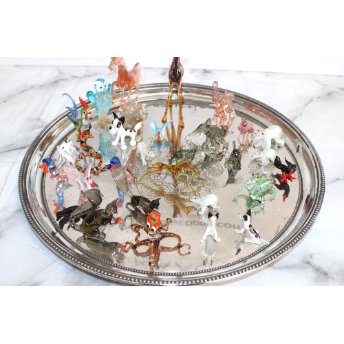 98 - A Collection Of Glass Ornamental Animals 
Tallest 16.5cm 
TRAY NOT INCLUDED
COLLECTION ONLY