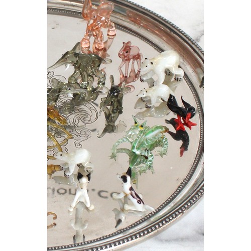 98 - A Collection Of Glass Ornamental Animals 
Tallest 16.5cm 
TRAY NOT INCLUDED
COLLECTION ONLY