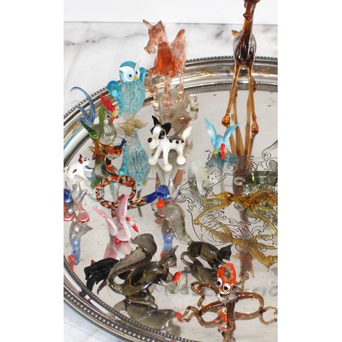 98 - A Collection Of Glass Ornamental Animals 
Tallest 16.5cm 
TRAY NOT INCLUDED
COLLECTION ONLY