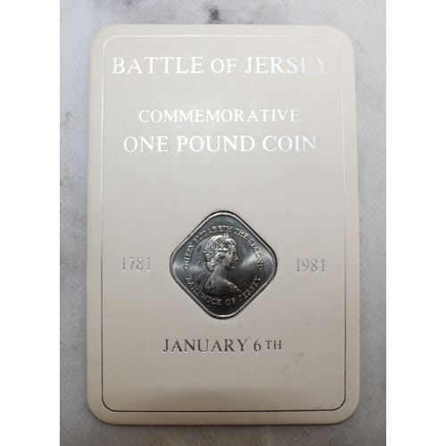 385 - Battle Of Jersey Commemorative One Pound Coin And Other Currency