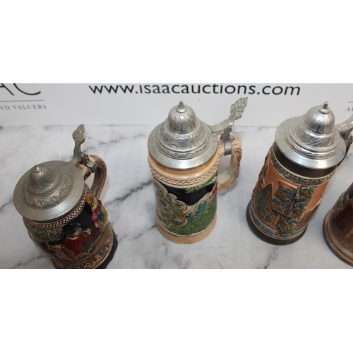 105 - 5 x Beer Steins/Tankards 1 Musical
COLLECTION ONLY