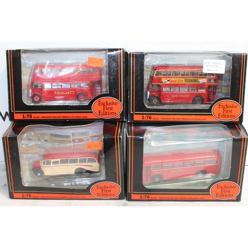 864 - 4 x Boxed Die Cast Exclusive First Edition Buses