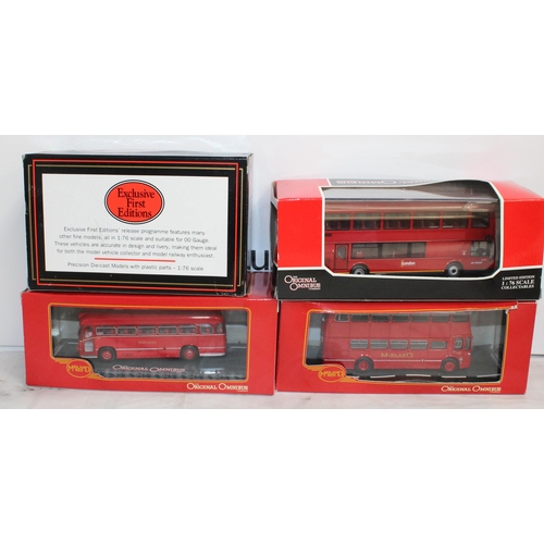 865 - 1 x Boxed Die Cast Exclusive First Edition Buses 3 x Boxed The Original Omnibus Company