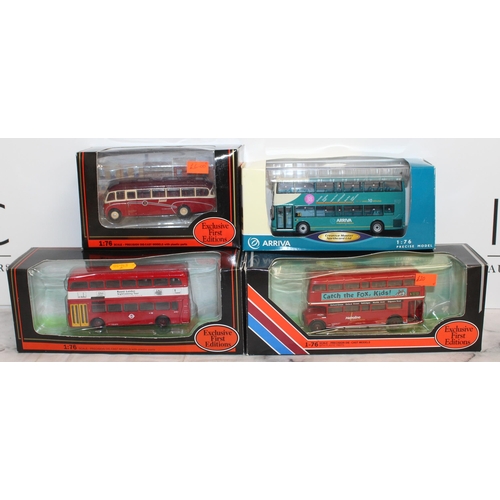 867 - 3 x Boxed Die Cast Exclusive First Edition Buses And 1 x Boxed Arriva Bus