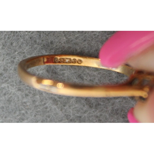 658 - Stamped 375 9 Gold Ring Size-N Total Weight-1.69g