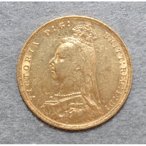 659 - 1892 Queen Victoria Gold Sovereign Weight-7.98g