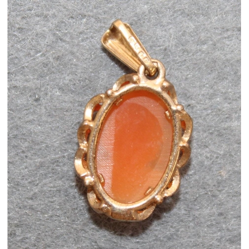 665 - Gold Cameo Pendant Total Weight-1.30g