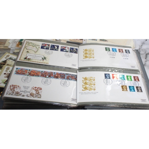 743 - Worldwide Stamp Collection including UK 1st Day Covers and Stamp Postcard Album