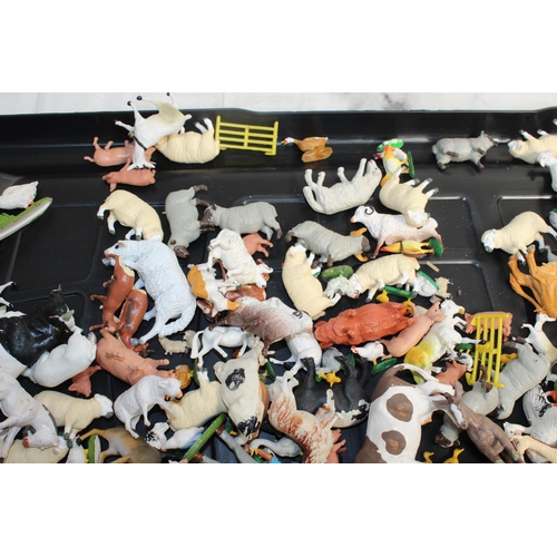 883 - Large Quantity of Farm / Zoo Plastic Animals - Various Conditions