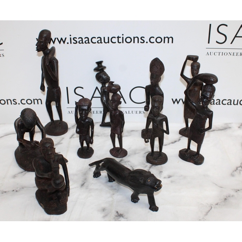 11 - Collection of Wooden African Carvings