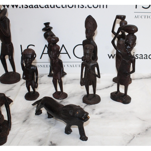 11 - Collection of Wooden African Carvings