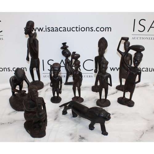 11 - Collection of Wooden African Carvings