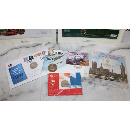 390 - Selection Of Collectable Coins/First Day Covers Inc
The Queen's Golden Jubilee Coin First Day Cover
... 