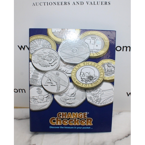 392 - Change Checker Album With 50p Coins (27 Coins In Total)