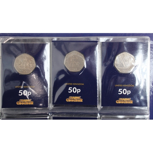 392 - Change Checker Album With 50p Coins (27 Coins In Total)