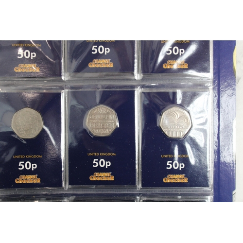 392 - Change Checker Album With 50p Coins (27 Coins In Total)