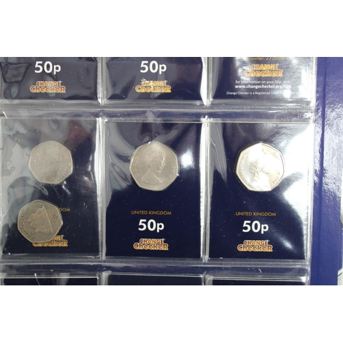 392 - Change Checker Album With 50p Coins (27 Coins In Total)