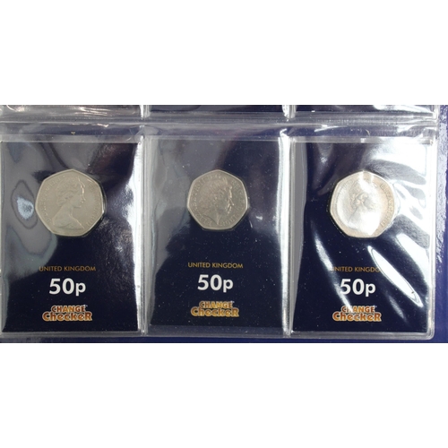 392 - Change Checker Album With 50p Coins (27 Coins In Total)