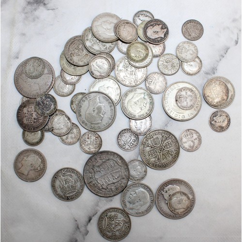 383 - A Selection Of Coins Including Florins, Shillings, Sixpence And Threepence
Weight 200g