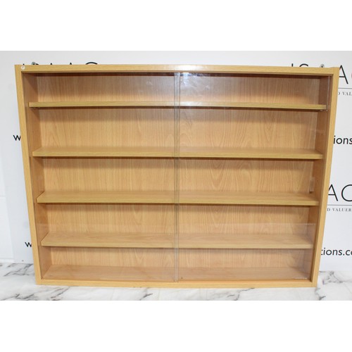 934 - Glass Fronted Display Case - Measures 80cm x 60cm x 10cm  Collection Only