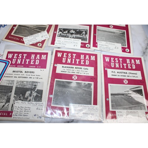 768 - WEST HAM Football Memorabilia 1970-1990 Including Pennants/Club Christmas Cards/Fixture Cards/Progra... 