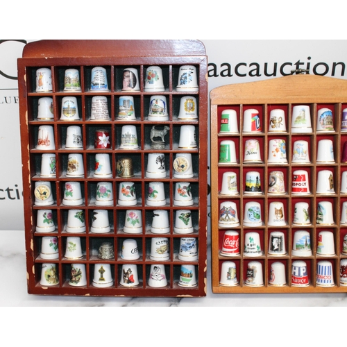 35 - Quantity Of Collectable Thimbles In Wooden Cases/Shelfs Largest Case-35cm-39cm
All Proceeds Go To Ch... 