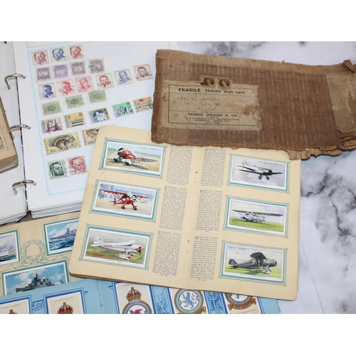 521 - Quantity Of Collectable Stamps Some Unfranked/ Cigarette Cards