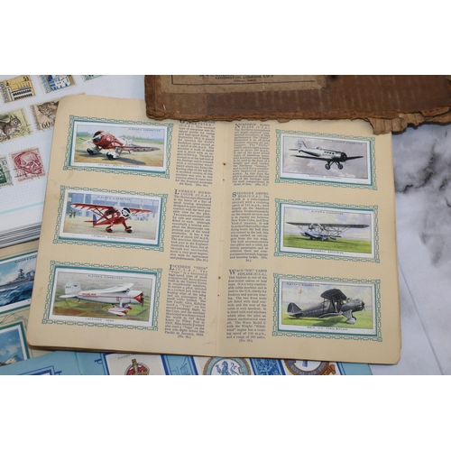 521 - Quantity Of Collectable Stamps Some Unfranked/ Cigarette Cards