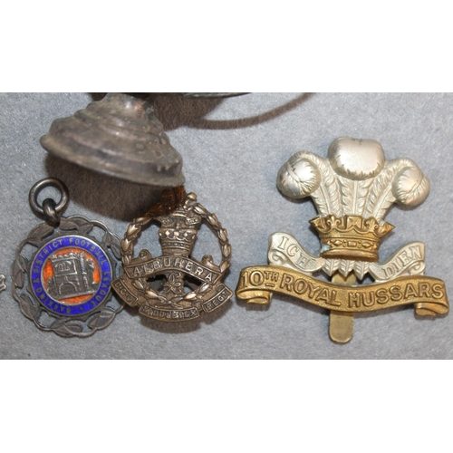 46 - Mixed Military Collectable Items - Some Hallmarked Silver