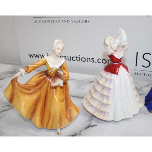 175 - Six Royal Doulton Figurines Unboxed Inc Kirsty 2381/Alison 2336/Susan 3050/Elizabeth 2946/Christine ... 
