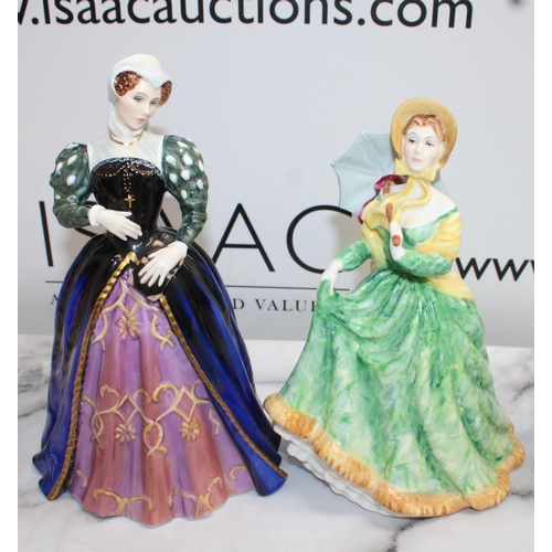 175 - Six Royal Doulton Figurines Unboxed Inc Kirsty 2381/Alison 2336/Susan 3050/Elizabeth 2946/Christine ... 