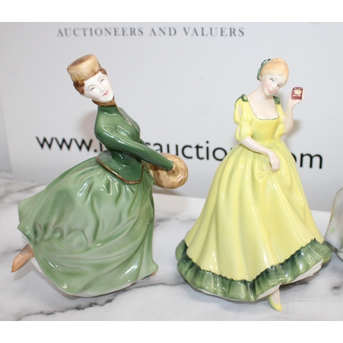 176 - Six Royal Doulton Figurines Unboxed Inc Anne Boleyn/Alexandra 2398/Paula 2906/Grace 2318/Elegance 22... 