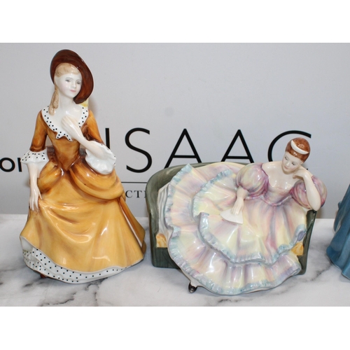 178 - Six Royal Doulton Figurines Unboxed Inc Fiona 2694/Innocence 2847/Simone 2378/Sandra 2265/Pauline 24... 