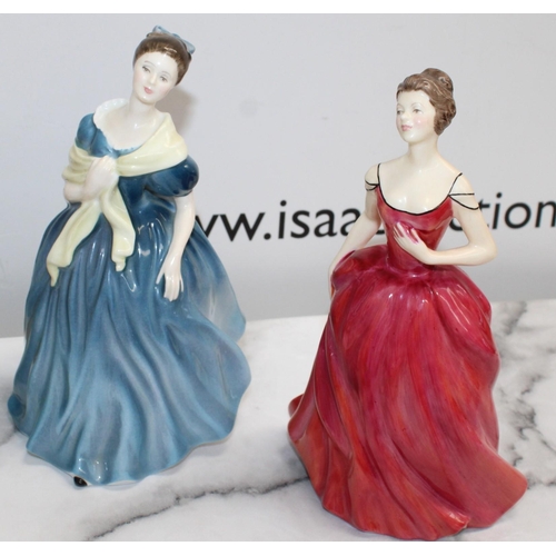 178 - Six Royal Doulton Figurines Unboxed Inc Fiona 2694/Innocence 2847/Simone 2378/Sandra 2265/Pauline 24... 