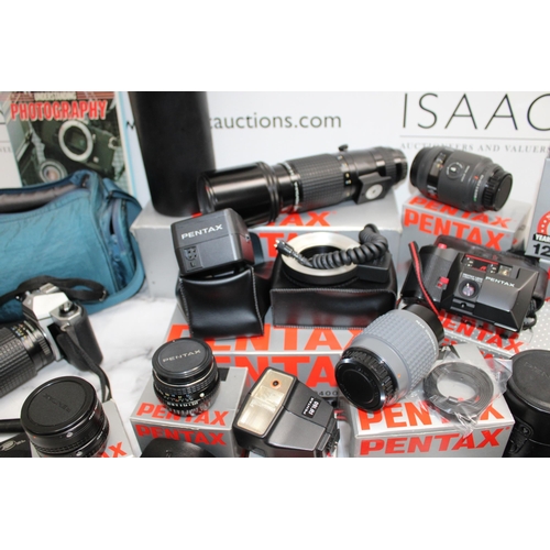 11 - Large Quantity Of PENTAX Camera's & Accessories/Binoculars Most In Original Boxes