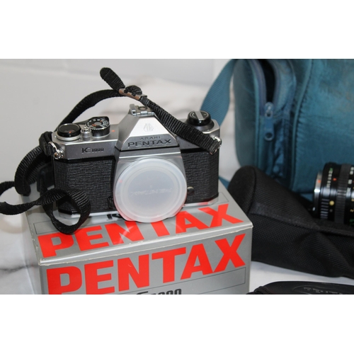 11 - Large Quantity Of PENTAX Camera's & Accessories/Binoculars Most In Original Boxes