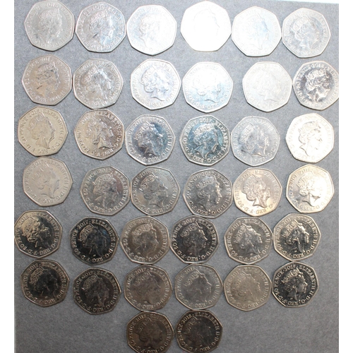 373 - 38 x Collectable 2016-2019 50 Pence Coins